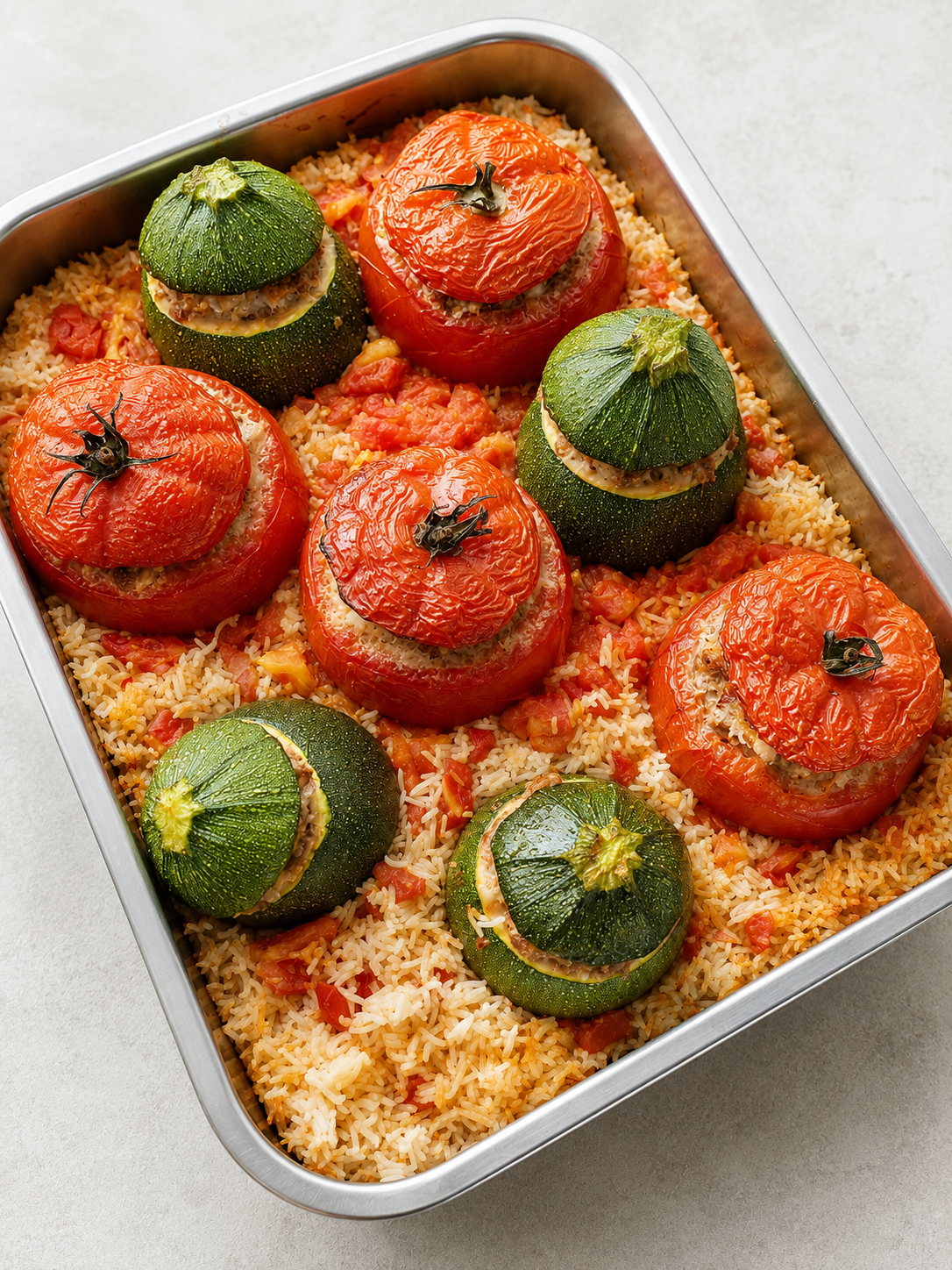 Tomates & courgettes farcies